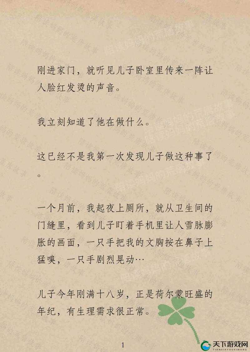 陪读妈妈的秘密：每晚与儿子的激情时刻