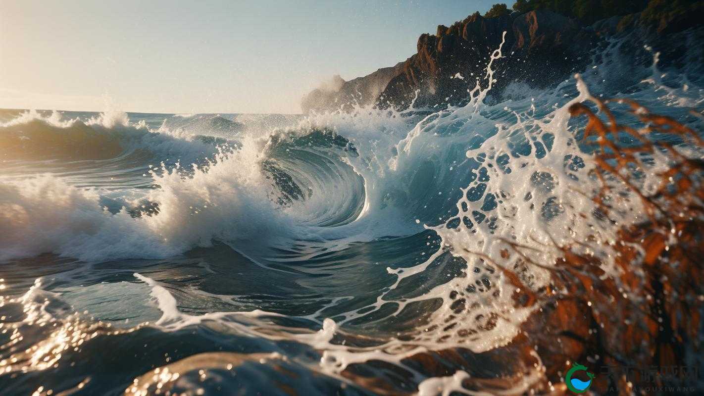 浪花一阵接一阵地涌了过来：震撼人心的海洋力量展现