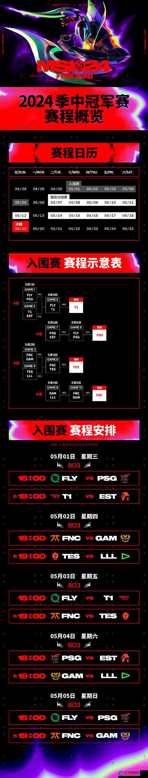 MSI2024 赛程 精彩对决即将上演 不容错过