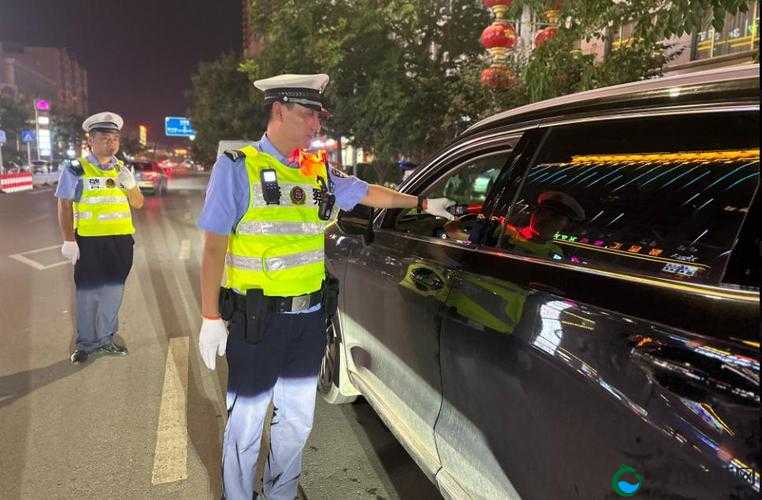 交警用小 XUE 查酒驾 H 彰显严格执法保障道路安全