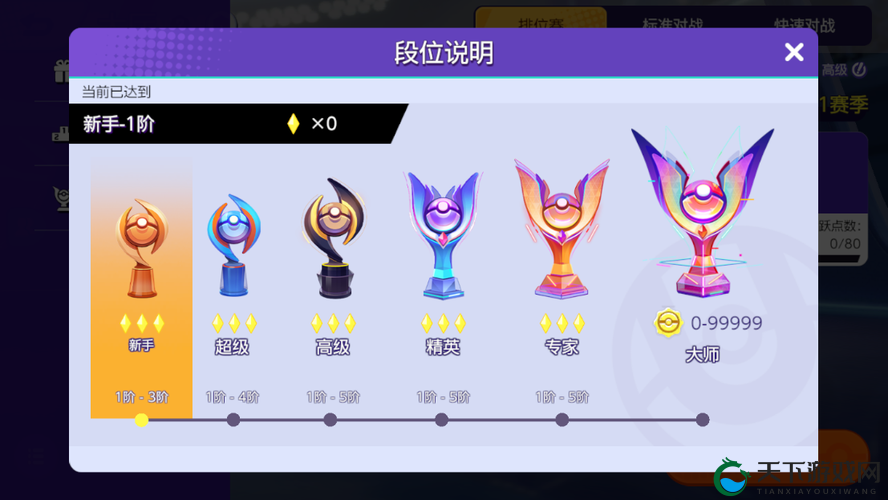 口袋妖怪VS全球匹配对战，段位模式详解