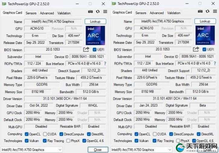 英特尔锐炫 A750 新旧驱动对比测试:性能差异大揭秘