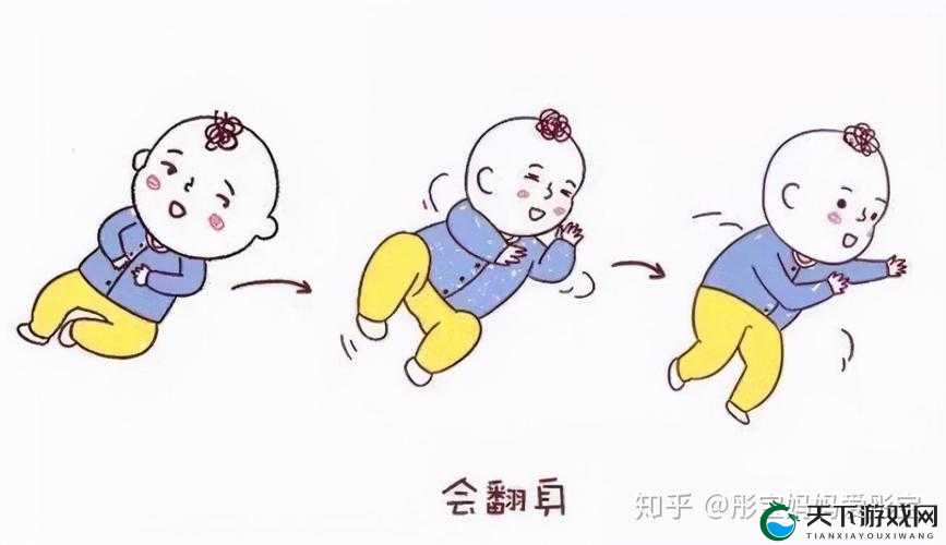 宝宝缓缓移动,对准自己的奇妙举动