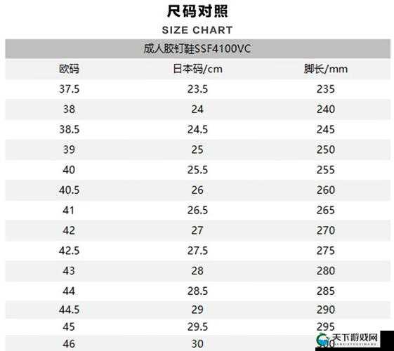 欧洲尺码与日本尺码的差异及特点分析