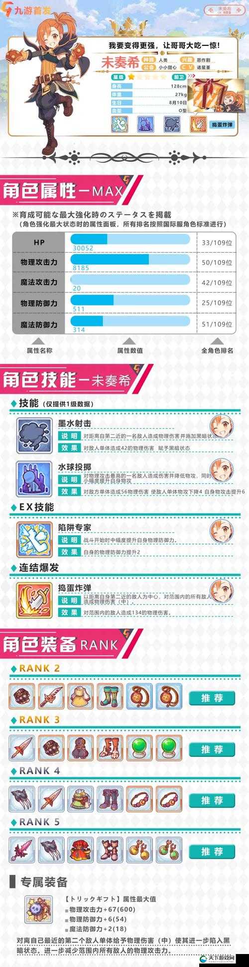 公主连结万圣节未奏希，Rank等级星级全攻略