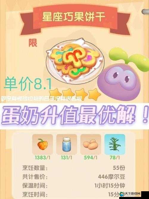 摩尔庄园手游星座巧果饼干配方一览,资源管理的艺术
