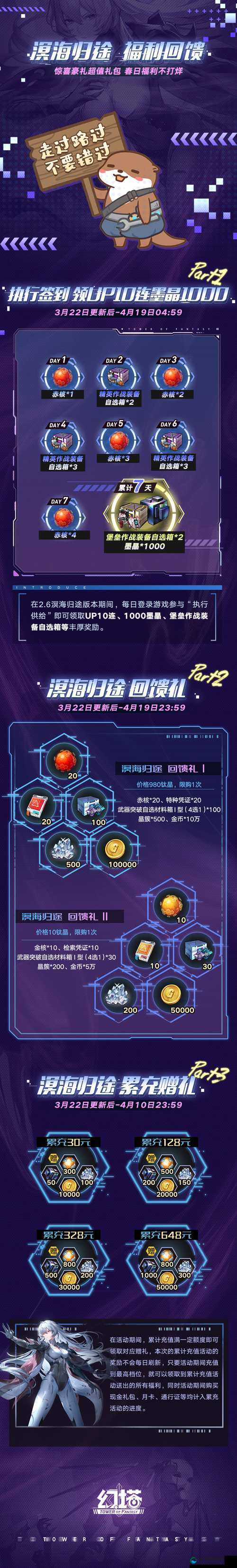 幻塔手游充值返还规则一览