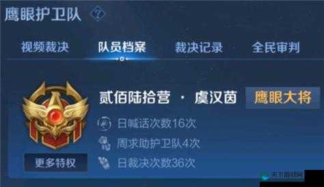 王者荣耀鹰眼护卫队加入全攻略，荣耀守护者的进阶之路