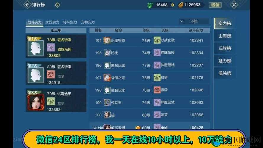 妄想山海战力影响一览