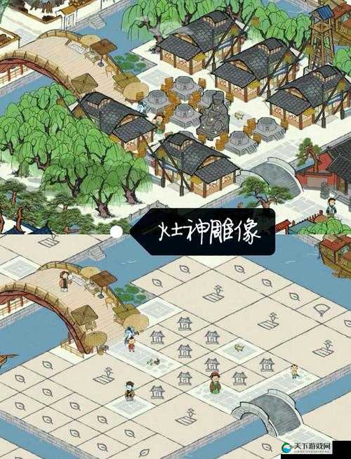 江南百景图，当康雕像的摆放布局与文化意蕴