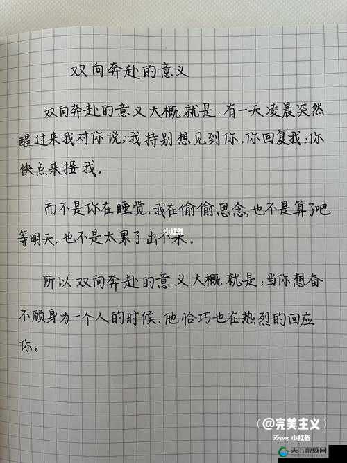 一场纯粹而热烈的双向奔赴 1V1 情感之旅