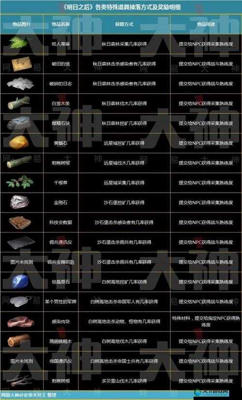 明日之后圣罗纳市特殊道具一览，资源管理的艺术