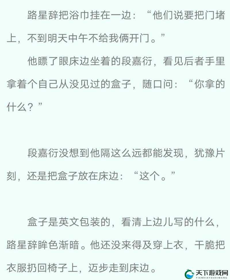 路星段嘉衍终身标记过程揭秘：从初识到深情的完整情感历程解析