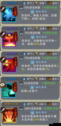 三少爷的剑招式详解，哪个招式好？