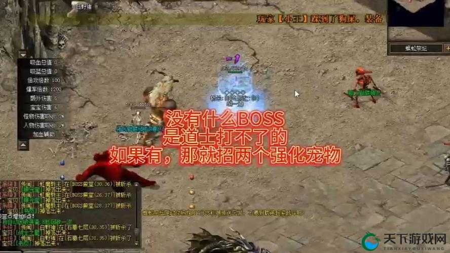 道王手游BOSS试炼攻略，咆哮狮王与千幻象精坐标揭秘