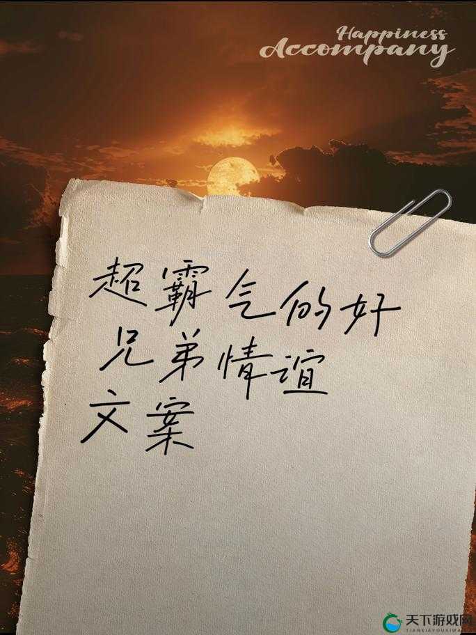 两兄弟感情好的文案，如何触动人心？深度解析两兄弟间真挚情感