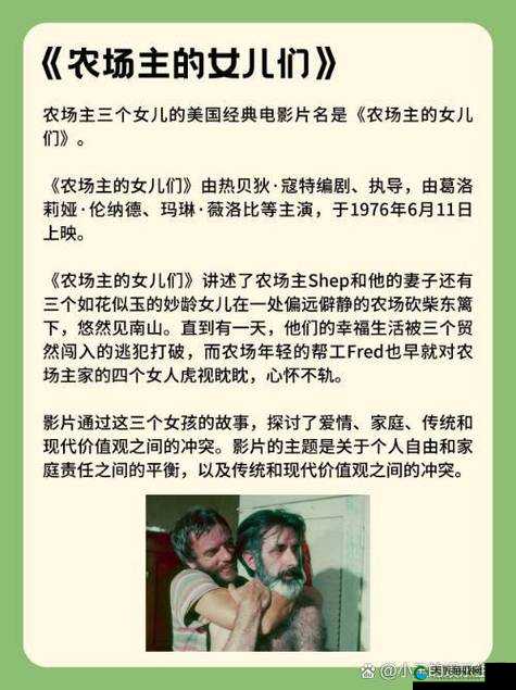 老木匠的三个女儿与农场主的女儿：传统与现代的碰撞与融合故事解析