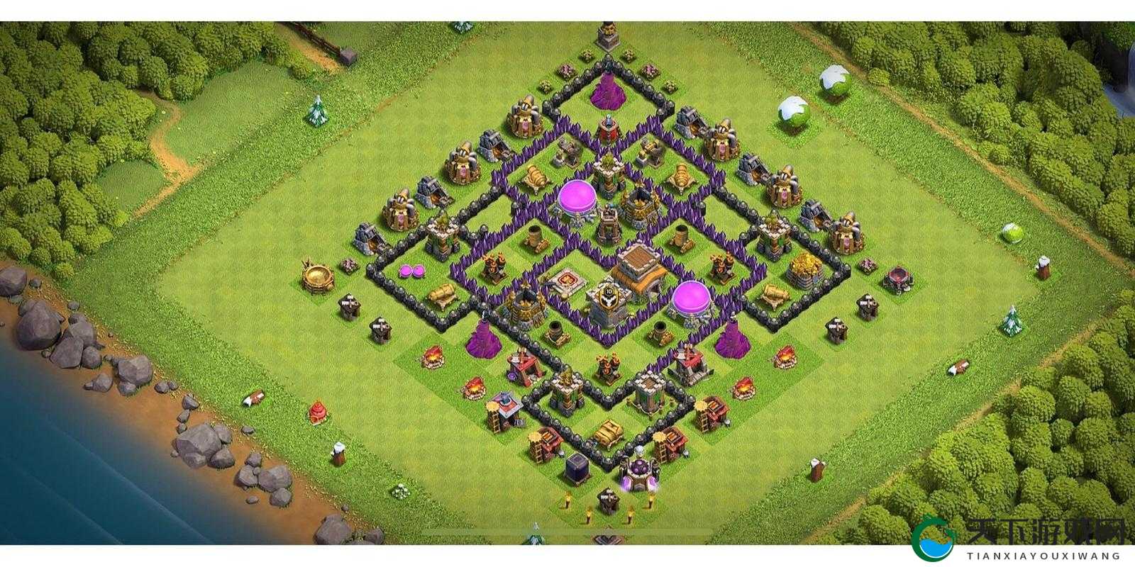 部落冲突八本鱼形阵，无死角护金神阵与未来玩法革命预测