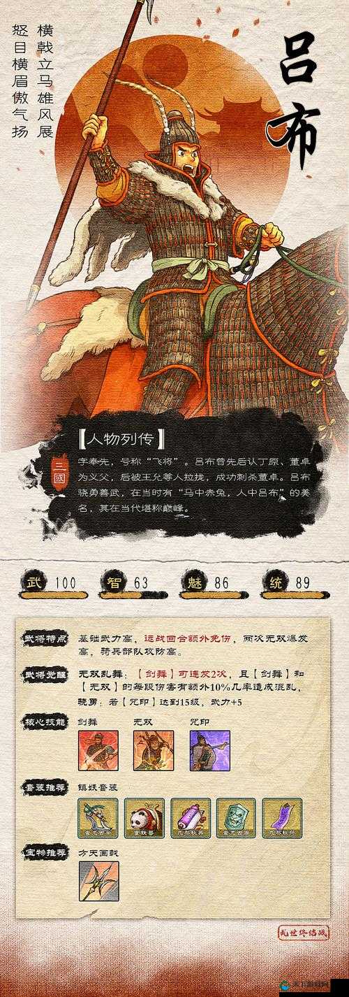 萌姬无双西凉武将吕布，铁血战魂的柔情攻略