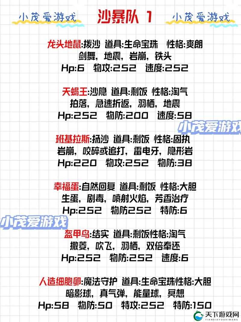 口袋妖怪重制之新手推图阵容推荐（PVE）深度解析