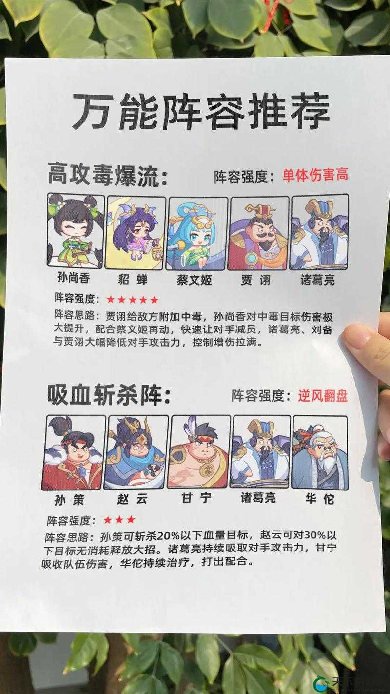 少年三国志二人转最强阵容！这组合绝了，闭眼抄作业